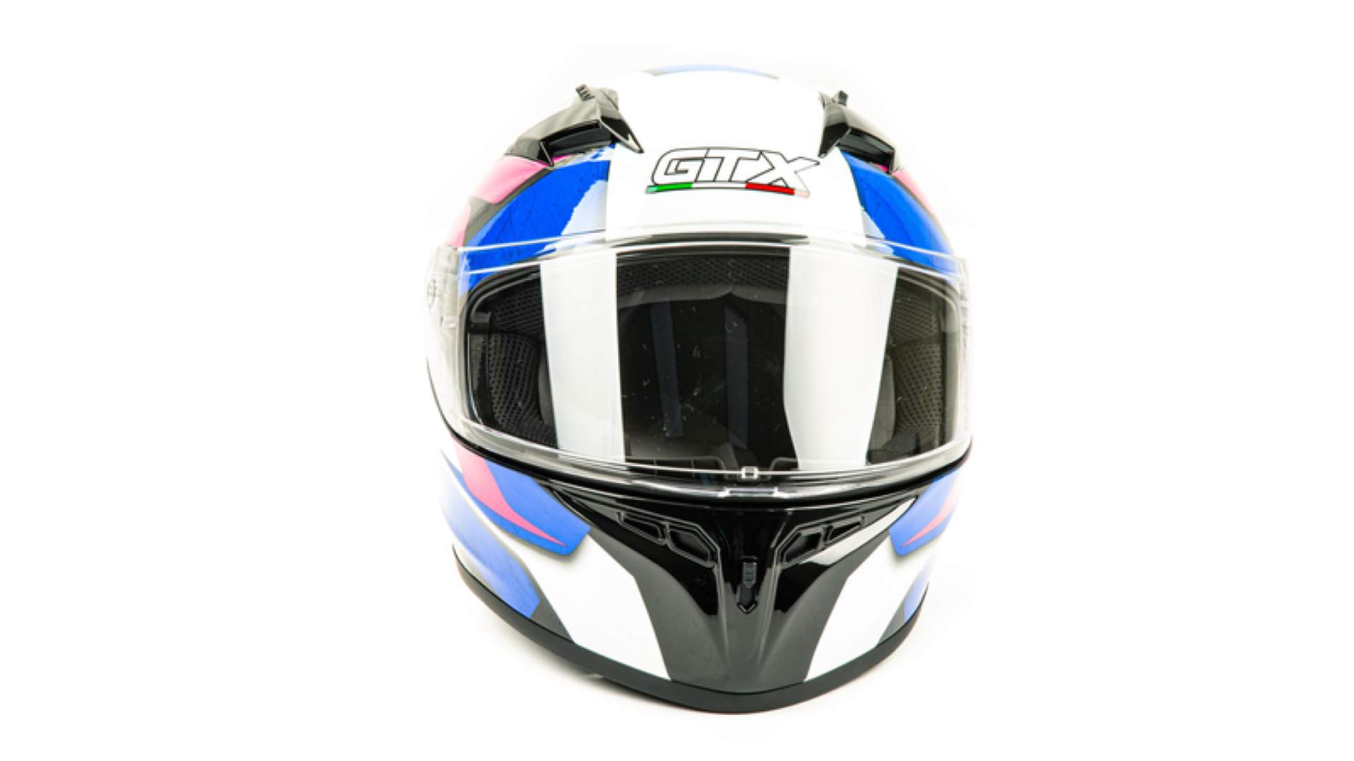Шлем мото интеграл GTX 578 №3 (M) BLACK/PINK BLUE WHITE