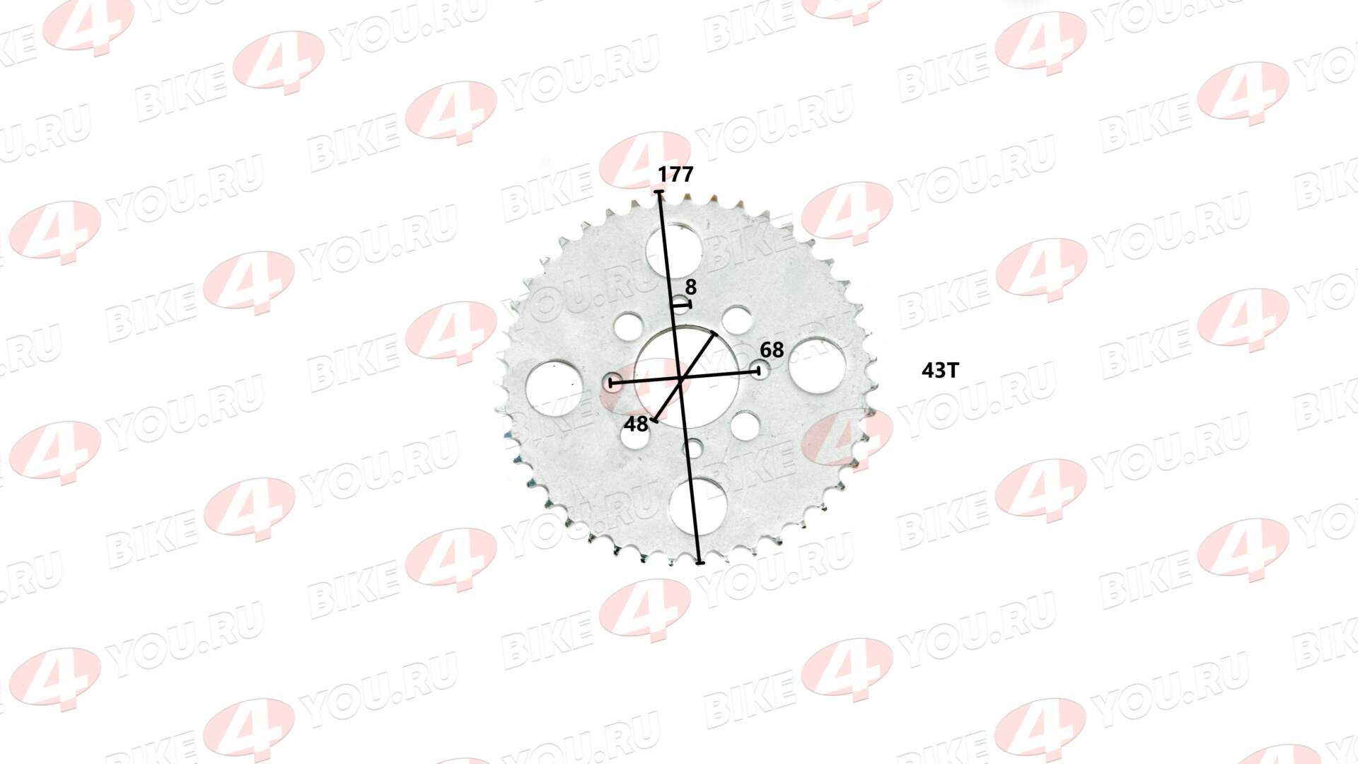 Венец, звезда ведомая 428-43 ATV EAGLE 4х68х48